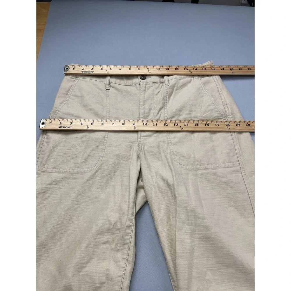 J Crew Womens Pants Size 8 Khaki Chino Ankle Straight Leg Cotton Camp Capsule